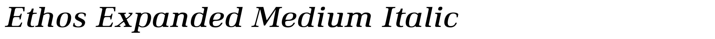 Ethos Expanded Medium Italic